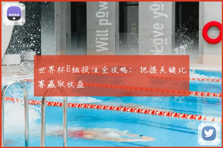 世界杯E组投注全攻略:把握关键比赛赢取收益